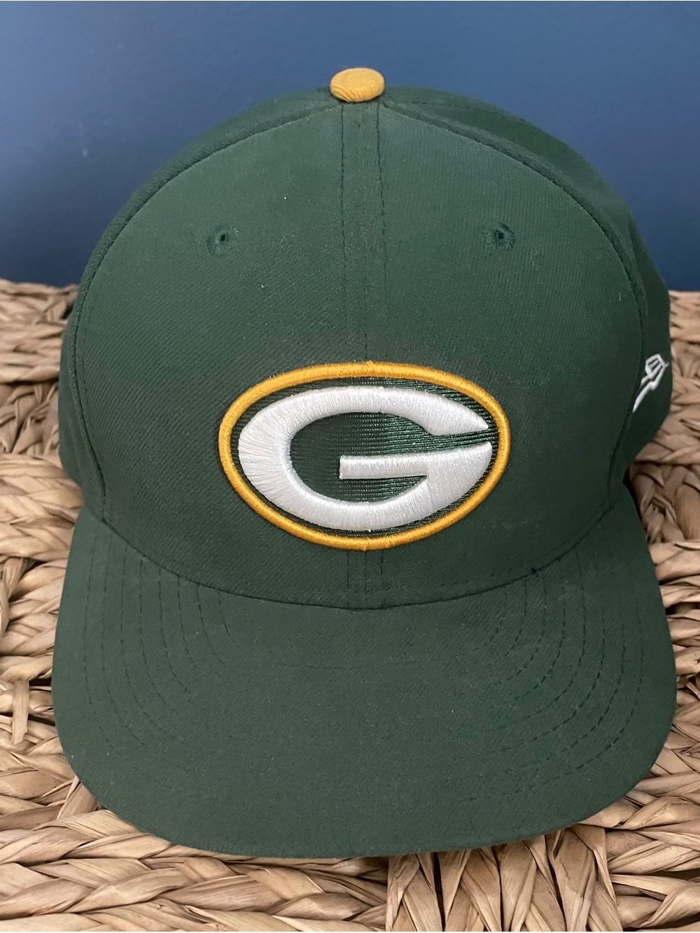 New Era 59FIFTY Green Bay Packers NFL Football Fitted Cap Hat Green Yellow 7 1/2